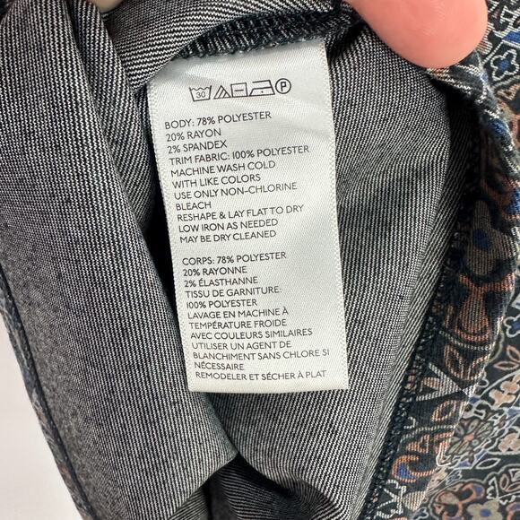 Cooperative Skirt Women 6 Multicolor Boho Geometric Print‎ Cottagecore Indie - Picture 3 of 7